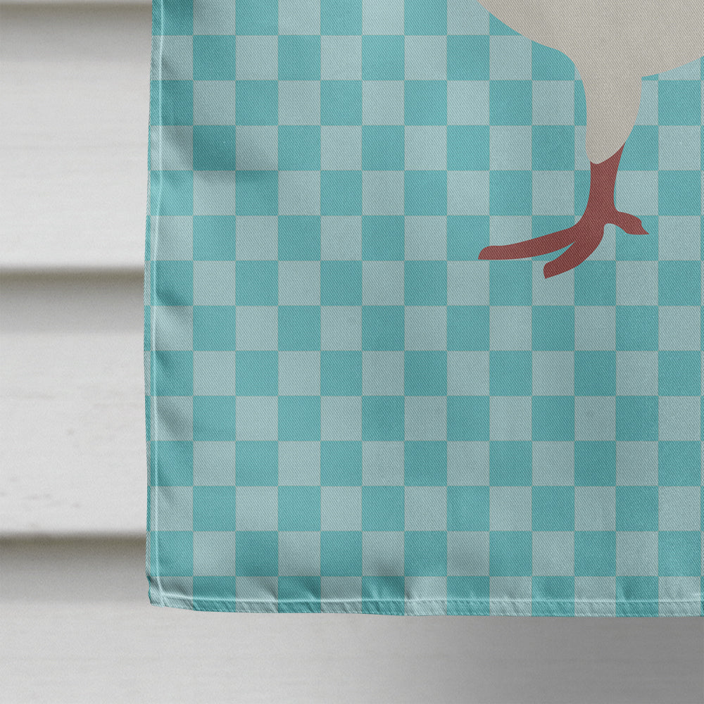 Capuchin Red Pigeon Blue Check House Flag 28x40 Porch Sleeve Pole Decorative Outside Yard Banner Artwork Wall Hanging, Polyester