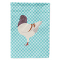 German Modena Pigeon Blue Check House Flag 28x40 Porch Sleeve Pole Decorative Outside Yard Banner Artwork Wall Hanging, Polyester