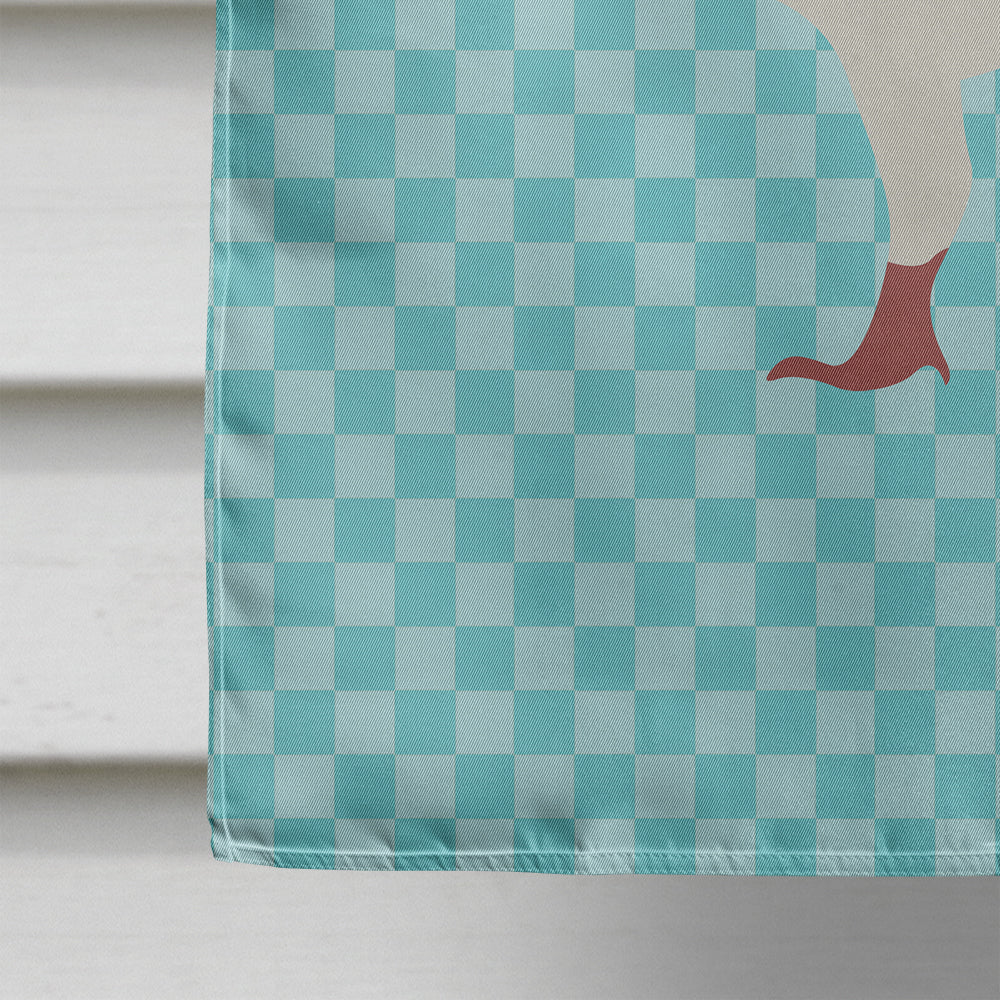 German Modena Pigeon Blue Check House Flag 28x40 Porch Sleeve Pole Decorative Outside Yard Banner Artwork Wall Hanging, Polyester