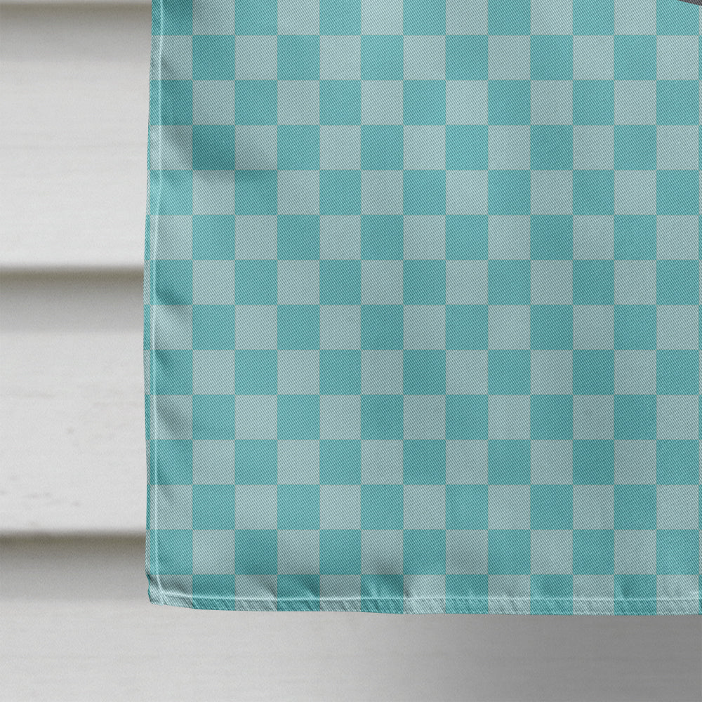 Racing Pigeon Blue Check House Flag 28x40 Porch Sleeve Pole Decorative Outside Yard Banner Artwork Wall Hanging, Polyester
