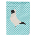 Nun Pigeon Blue Check House Flag 28x40 Porch Sleeve Pole Decorative Outside Yard Banner Artwork Wall Hanging, Polyester