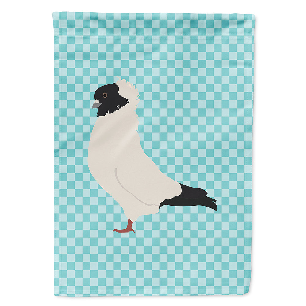Nun Pigeon Blue Check House Flag 28x40 Porch Sleeve Pole Decorative Outside Yard Banner Artwork Wall Hanging, Polyester