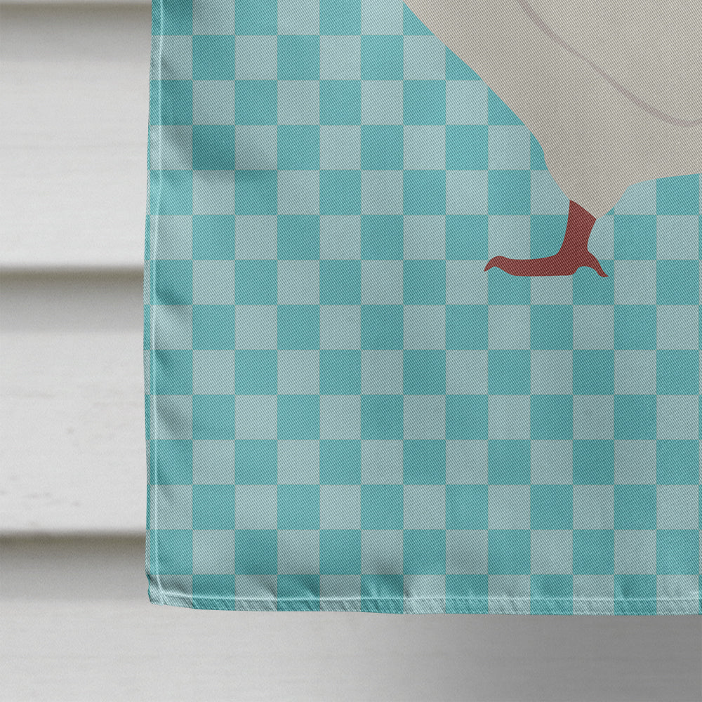 Nun Pigeon Blue Check House Flag 28x40 Porch Sleeve Pole Decorative Outside Yard Banner Artwork Wall Hanging, Polyester