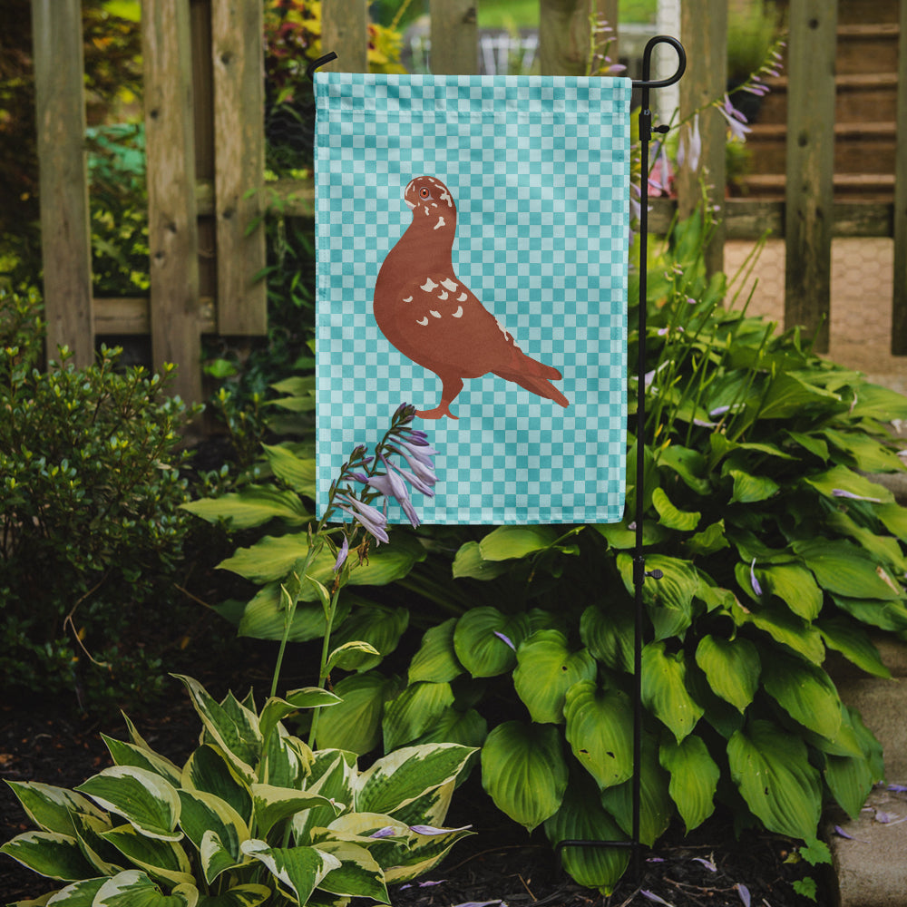 African Owl Pigeon Blue Check Garden Flag Mailbox Decorative Yard Banner Outside Patio Artwork for Flower Beds, Garden Size, Multicolor