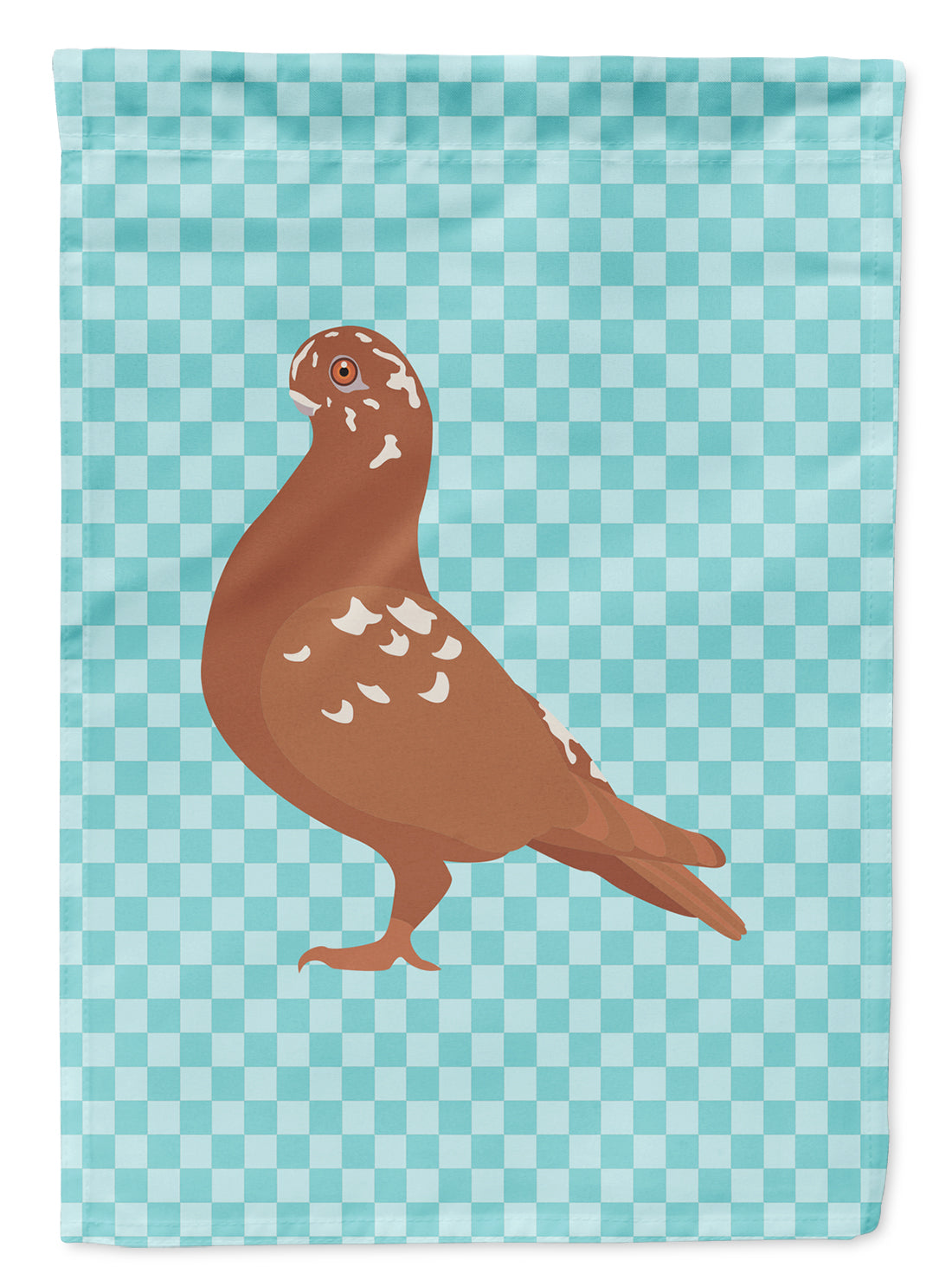 African Owl Pigeon Blue Check Garden Flag Mailbox Decorative Yard Banner Outside Patio Artwork for Flower Beds, Garden Size, Multicolor