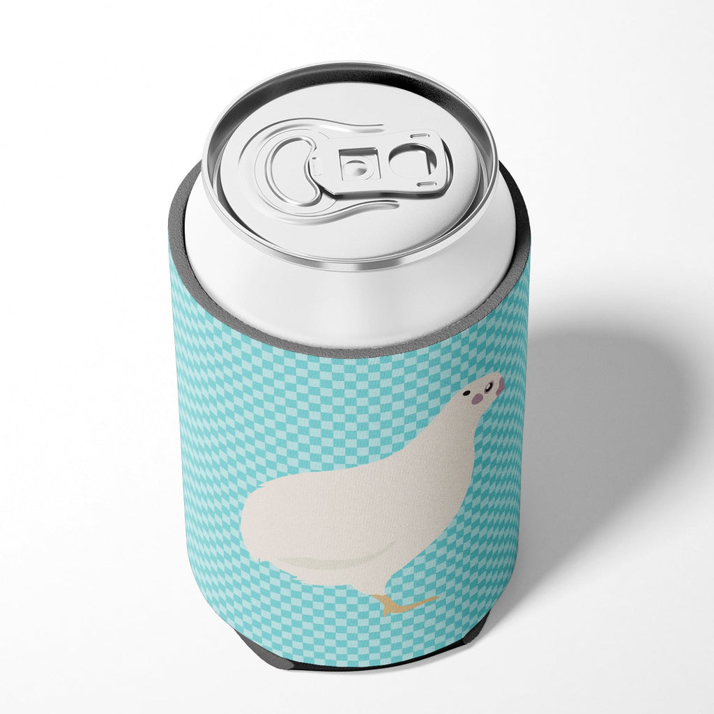 Texas Quail Blue Check Can or Bottle Hugger Cooler Sleeve for Standard 12 oz Cans, Insulated Foam Beer & Soda Can Hugger Reusable