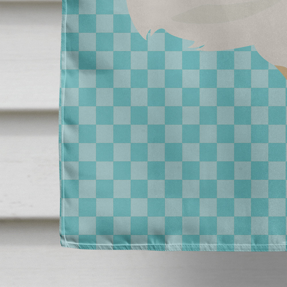 Texas Quail Blue Check House Flag 28x40 Porch Sleeve Pole Decorative Outside Yard Banner Artwork Wall Hanging, Polyester