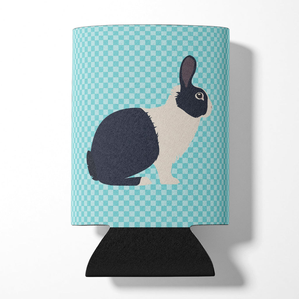 Dutch Rabbit Blue Check Can or Bottle Hugger Cooler Sleeve for Standard 12 oz Cans, Insulated Foam Beer & Soda Can Hugger Reusable