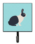 Dutch Rabbit Blue Check Leash or Key Holder Wall Hooks, Key Hooks Holder, Coat Rack Wall Mount, Coat Hooks, Hooks for Hanging Keys, Towels, Aprons, Leashes