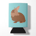 Lionhead Rabbit Blue Check Can or Bottle Hugger Cooler Sleeve for Standard 12 oz Cans, Insulated Foam Beer & Soda Can Hugger Reusable