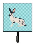 English Spot Rabbit Blue Check Leash or Key Holder Wall Hooks, Key Hooks Holder, Coat Rack Wall Mount, Coat Hooks, Hooks for Hanging Keys, Towels, Aprons, Leashes