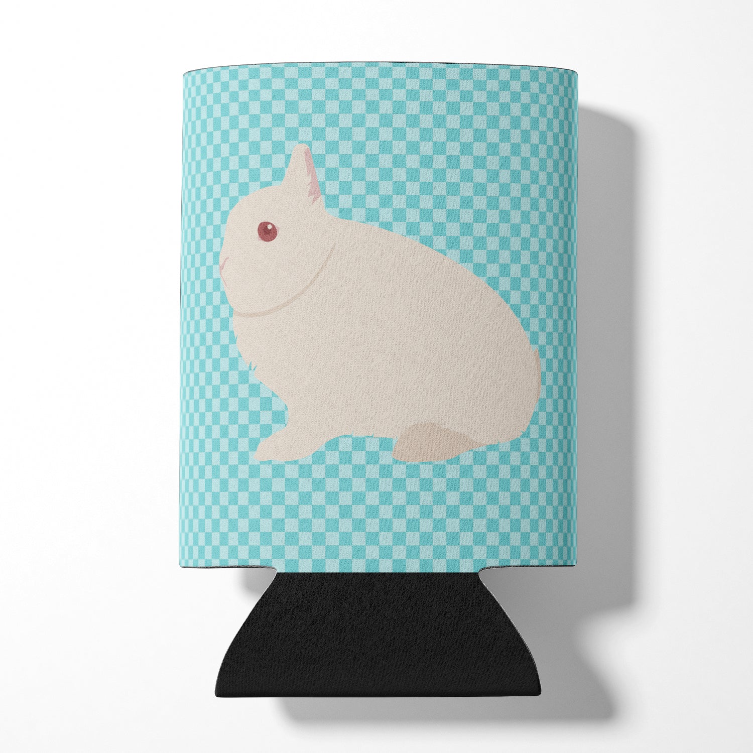 Hermelin Rabbit Blue Check Can or Bottle Hugger Cooler Sleeve for Standard 12 oz Cans, Insulated Foam Beer & Soda Can Hugger Reusable