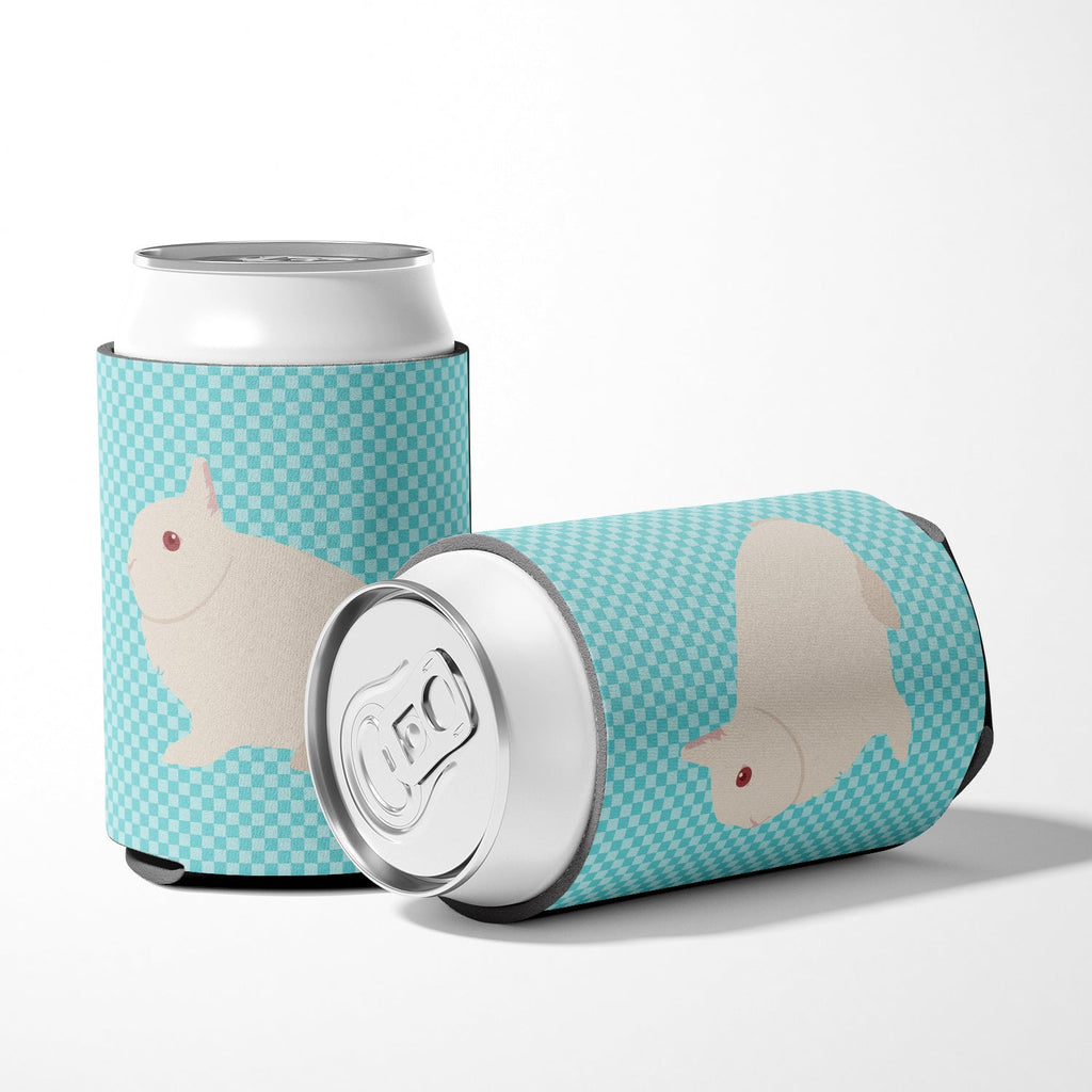 Hermelin Rabbit Blue Check Can or Bottle Hugger Cooler Sleeve for Standard 12 oz Cans, Insulated Foam Beer & Soda Can Hugger Reusable