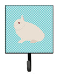 Hermelin Rabbit Blue Check Leash or Key Holder Wall Hooks, Key Hooks Holder, Coat Rack Wall Mount, Coat Hooks, Hooks for Hanging Keys, Towels, Aprons, Leashes