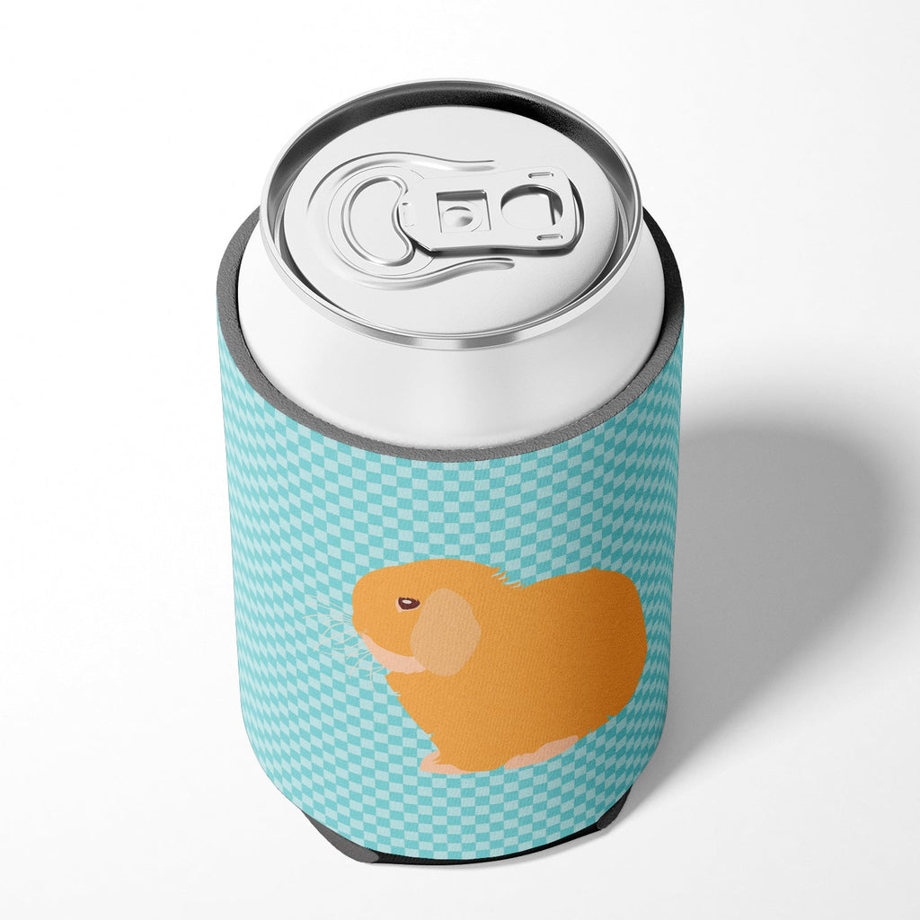 Holland Lop Rabbit Blue Check Can or Bottle Hugger Cooler Sleeve for Standard 12 oz Cans, Insulated Foam Beer & Soda Can Hugger Reusable