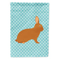 Rex Rabbit Blue Check House Flag 28x40 Porch Sleeve Pole Decorative Outside Yard Banner Artwork Wall Hanging, Polyester