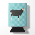 Herwick Sheep Blue Check Can or Bottle Hugger Cooler Sleeve for Standard 12 oz Cans, Insulated Foam Beer & Soda Can Hugger Reusable