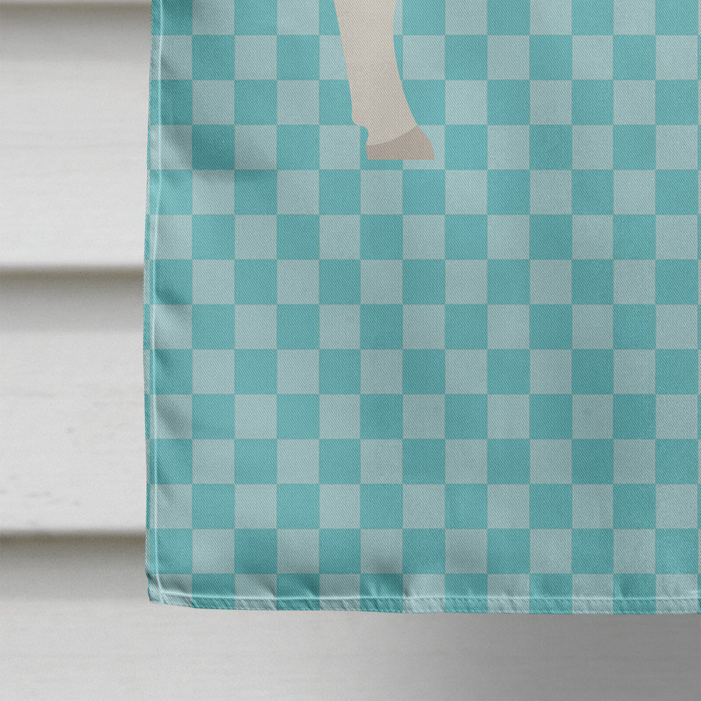 Herwick Sheep Blue Check House Flag 28x40 Porch Sleeve Pole Decorative Outside Yard Banner Artwork Wall Hanging, Polyester