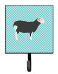 Herwick Sheep Blue Check Leash or Key Holder Wall Hooks, Key Hooks Holder, Coat Rack Wall Mount, Coat Hooks, Hooks for Hanging Keys, Towels, Aprons, Leashes