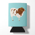Jacob Sheep Blue Check Can or Bottle Hugger Cooler Sleeve for Standard 12 oz Cans, Insulated Foam Beer & Soda Can Hugger Reusable