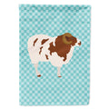 Jacob Sheep Blue Check House Flag 28x40 Porch Sleeve Pole Decorative Outside Yard Banner Artwork Wall Hanging, Polyester