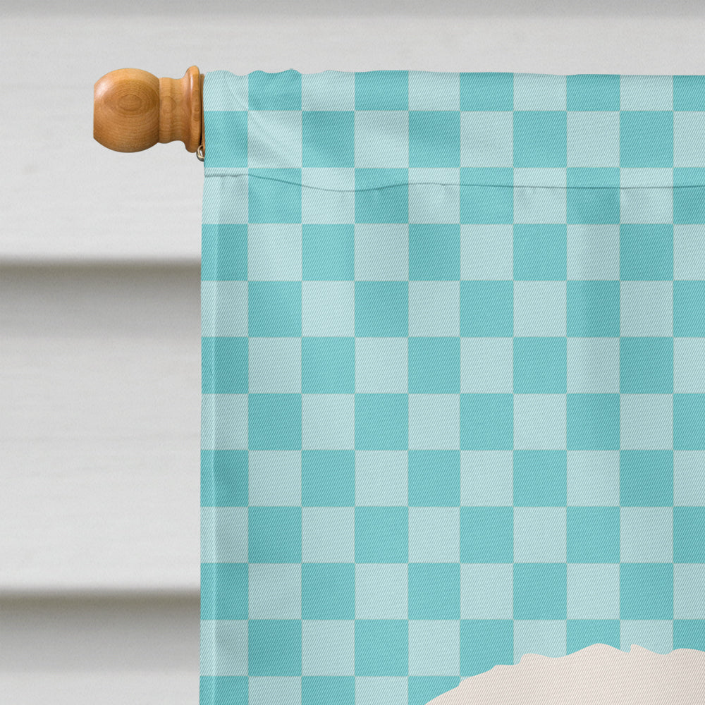 Jacob Sheep Blue Check House Flag 28x40 Porch Sleeve Pole Decorative Outside Yard Banner Artwork Wall Hanging, Polyester