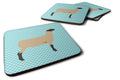 Hampshire Down Sheep Blue Check Foam Coasters Set of 4 Cup Coasters for Indoor Outdoor, Tabletop Protection, Anti Slip, Mouse pad Material