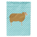 East Friesian Sheep Blue Check House Flag 28x40 Porch Sleeve Pole Decorative Outside Yard Banner Artwork Wall Hanging, Polyester
