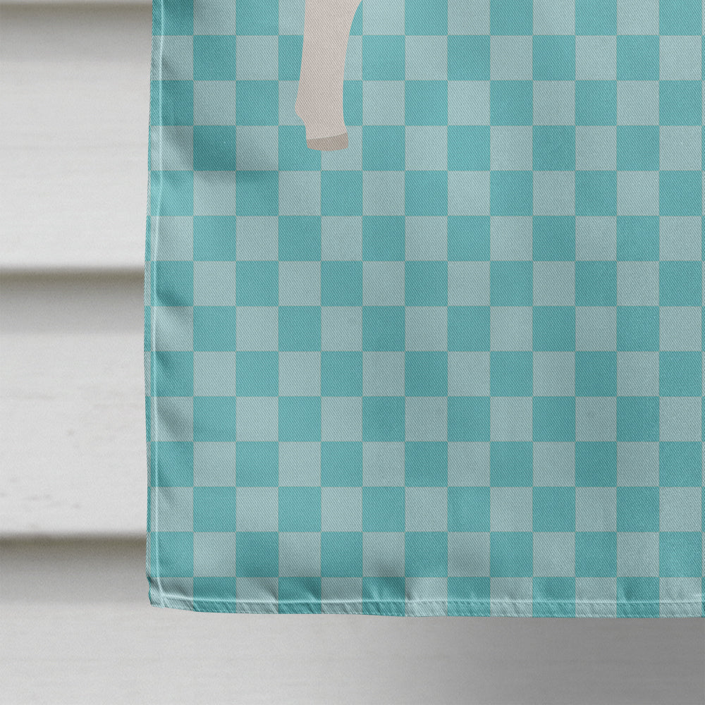 Dorper Sheep Blue Check House Flag 28x40 Porch Sleeve Pole Decorative Outside Yard Banner Artwork Wall Hanging, Polyester