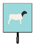 Dorper Sheep Blue Check Leash or Key Holder Wall Hooks, Key Hooks Holder, Coat Rack Wall Mount, Coat Hooks, Hooks for Hanging Keys, Towels, Aprons, Leashes