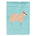 Kerry Hill Sheep Blue Check House Flag 28x40 Porch Sleeve Pole Decorative Outside Yard Banner Artwork Wall Hanging, Polyester