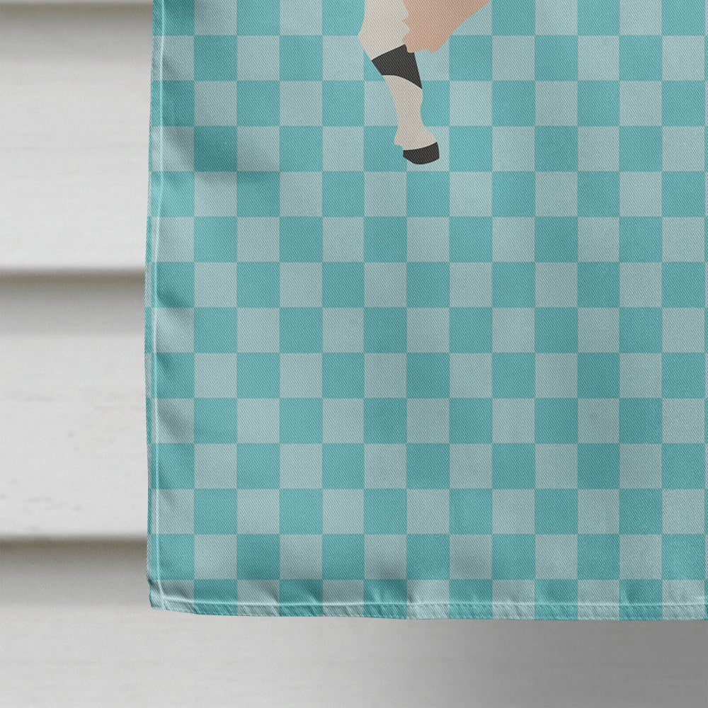 Kerry Hill Sheep Blue Check House Flag 28x40 Porch Sleeve Pole Decorative Outside Yard Banner Artwork Wall Hanging, Polyester