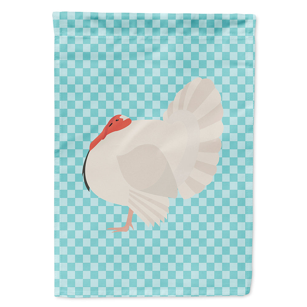 White Holland Turkey Blue Check House Flag 28x40 Porch Sleeve Pole Decorative Outside Yard Banner Artwork Wall Hanging, Polyester