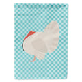 White Holland Turkey Blue Check House Flag 28x40 Porch Sleeve Pole Decorative Outside Yard Banner Artwork Wall Hanging, Polyester