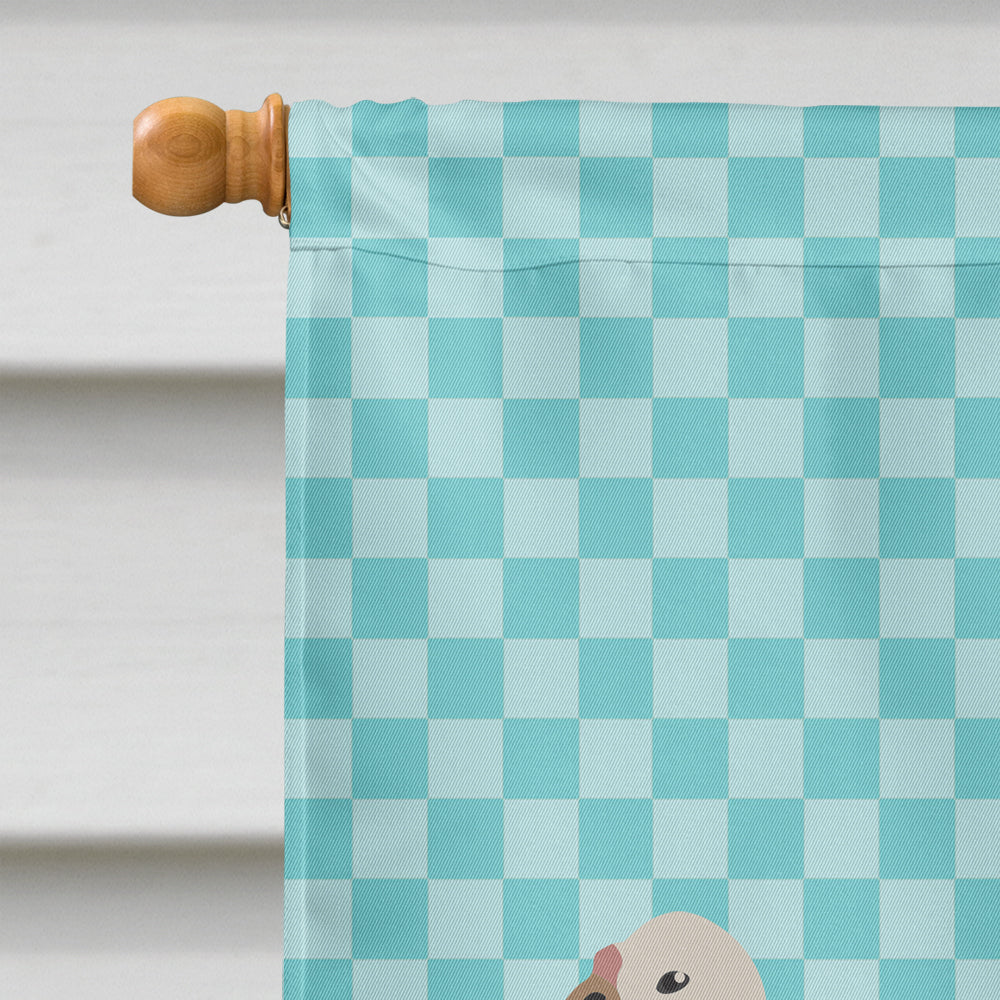 Jersey Buff Turkey Hen Blue Check House Flag 28x40 Porch Sleeve Pole Decorative Outside Yard Banner Artwork Wall Hanging, Polyester