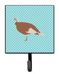 Jersey Buff Turkey Hen Blue Check Leash or Key Holder Wall Hooks, Key Hooks Holder, Coat Rack Wall Mount, Coat Hooks, Hooks for Hanging Keys, Towels, Aprons, Leashes