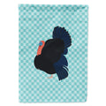 Norfolk Black Turkey Blue Check House Flag 28x40 Porch Sleeve Pole Decorative Outside Yard Banner Artwork Wall Hanging, Polyester
