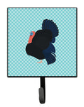Norfolk Black Turkey Blue Check Leash or Key Holder Wall Hooks, Key Hooks Holder, Coat Rack Wall Mount, Coat Hooks, Hooks for Hanging Keys, Towels, Aprons, Leashes