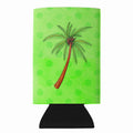 Palm Tree Green Polkadot Slim Can Hugger  Insulated Foam Sleeve for 12 oz Slim Cans, Beer Bottles & Water Bottles, Made in USA