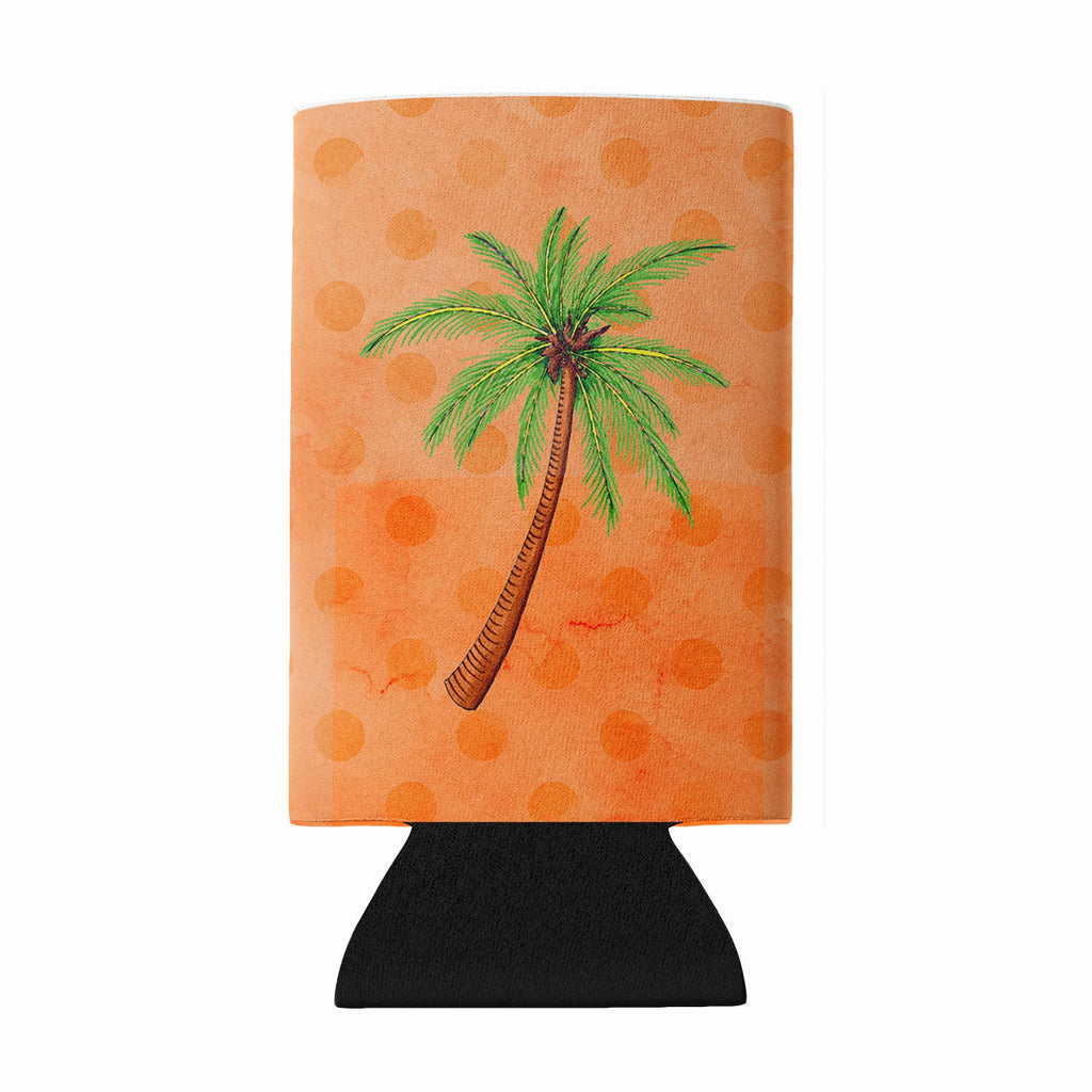Palm Tree Orange Polkadot Wine Bottle Hugger Gift Sleeve for Standard 750 ml Bottles, Insulated Reusable Fits Mini Shot & Pint Bottles