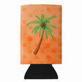 Palm Tree Orange Polkadot Slim Can Hugger  Insulated Foam Sleeve for 12 oz Slim Cans, Beer Bottles & Water Bottles, Made in USA