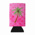 Palm Tree Pink Polkadot Wine Bottle Hugger Gift Sleeve for Standard 750 ml Bottles, Insulated Reusable Fits Mini Shot & Pint Bottles