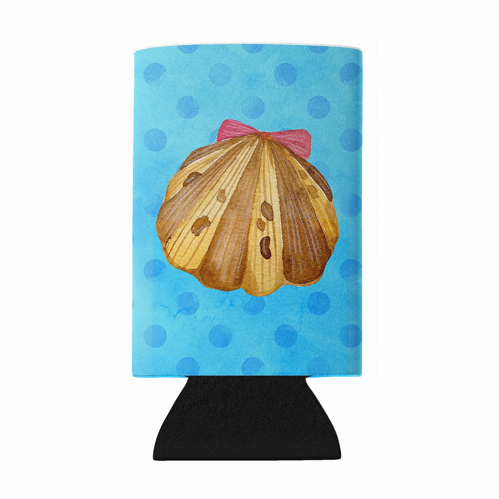 Sea Shell Blue Polkadot Wine Bottle Hugger Gift Sleeve for Standard 750 ml Bottles, Insulated Reusable Fits Mini Shot & Pint Bottles