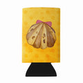 Sea Shell Yellow Polkadot Wine Bottle Hugger Gift Sleeve for Standard 750 ml Bottles, Insulated Reusable Fits Mini Shot & Pint Bottles