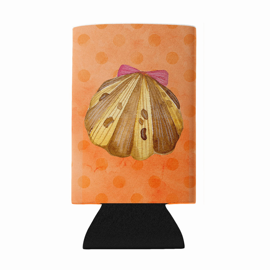 Sea Shell Orange Polkadot Wine Bottle Hugger Gift Sleeve for Standard 750 ml Bottles, Insulated Reusable Fits Mini Shot & Pint Bottles