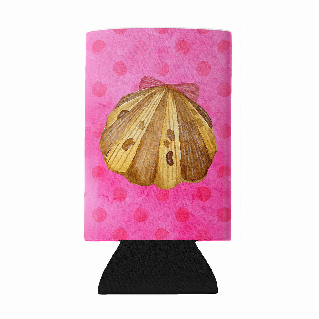 Sea Shell Pink Polkadot Wine Bottle Hugger Gift Sleeve for Standard 750 ml Bottles, Insulated Reusable Fits Mini Shot & Pint Bottles