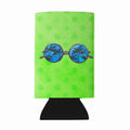 Sunglasses Green Polkadot Wine Bottle Hugger Gift Sleeve for Standard 750 ml Bottles, Insulated Reusable Fits Mini Shot & Pint Bottles