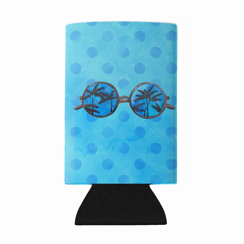 Sunglasses Blue Polkadot Wine Bottle Hugger Gift Sleeve for Standard 750 ml Bottles, Insulated Reusable Fits Mini Shot & Pint Bottles