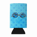 Sunglasses Blue Polkadot Wine Bottle Hugger Gift Sleeve for Standard 750 ml Bottles, Insulated Reusable Fits Mini Shot & Pint Bottles