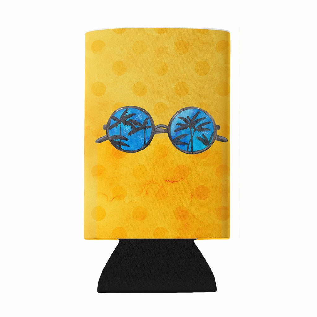 Sunglasses Yellow Polkadot Wine Bottle Hugger Gift Sleeve for Standard 750 ml Bottles, Insulated Reusable Fits Mini Shot & Pint Bottles